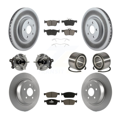 Hub Bearing Coated Brake Rotor Pad Front Rear Kit (10Pc) For Ford Escape Lincoln