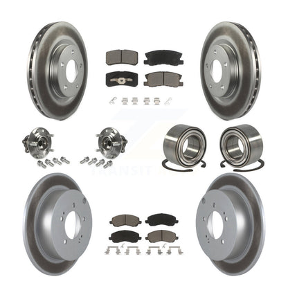 Hub Bearing Coat Brake Rotor Pads Front Rear Kit (10Pc) For Mitsubishi Outlander