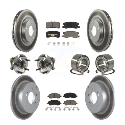 Hub Bearing Coat Brake Rotor Pads Front Rear Kit (10Pc) For Mitsubishi Outlander