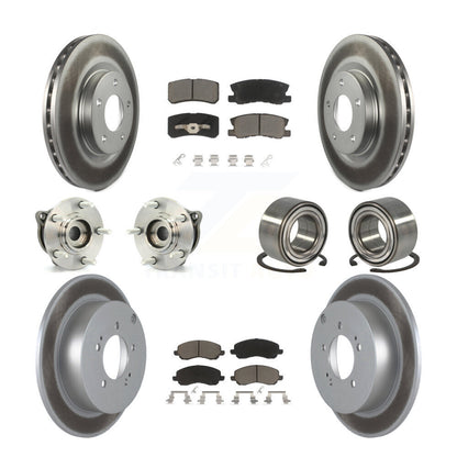 Hub Bearing Coat Brake Rotor Pads Front Rear Kit (10Pc) For Mitsubishi Outlander