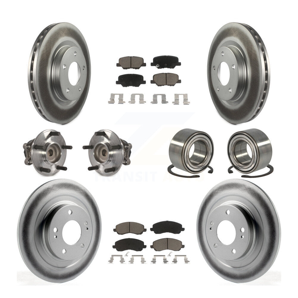 Hub Bearing Coat Brake Rotor Pads Front Rear Kit (10Pc) For Mitsubishi RVR Sport