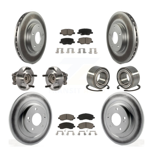 Hub Bearing Coat Brake Rotor Pads Front Rear Kit (10Pc) For Mitsubishi RVR Sport