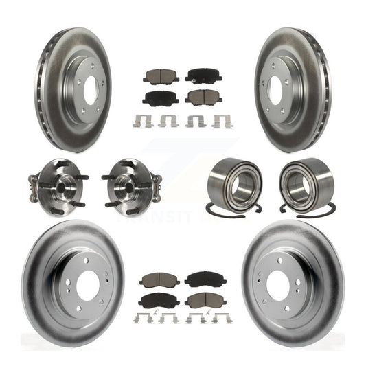 Hub Bearing Coat Brake Rotor Pads Front Rear Kit (10Pc) For Mitsubishi RVR Sport