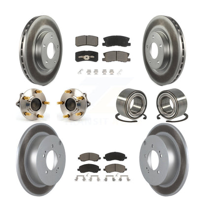 Hub Bearing Coat Brake Rotor Pads Front Rear Kit (10Pc) For Mitsubishi Outlander