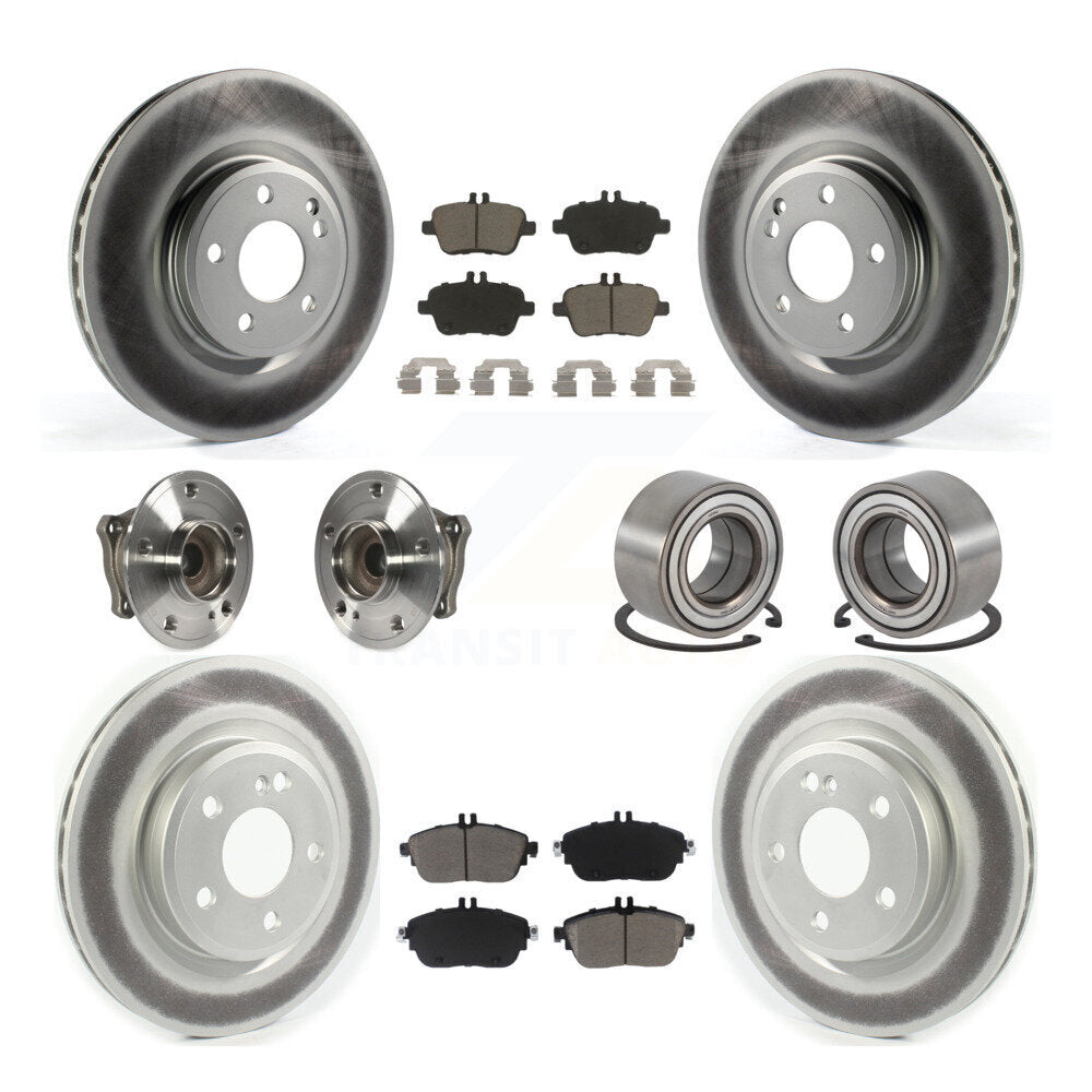 Hub Bearing Coat Brake Rotor Pads Front Rear Kit (10Pc) For Mercedes-Benz GLA250
