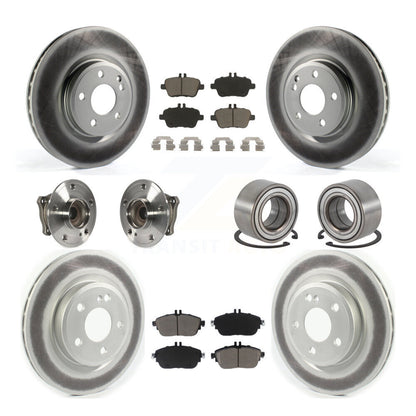 Hub Bearing Coat Brake Rotor Pads Front Rear Kit (10Pc) For Mercedes-Benz GLA250
