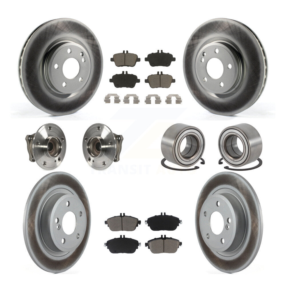 Hub Bearing Coat Brake Rotor Pads Front Rear Kit (10Pc) For Mercedes-Benz GLA250
