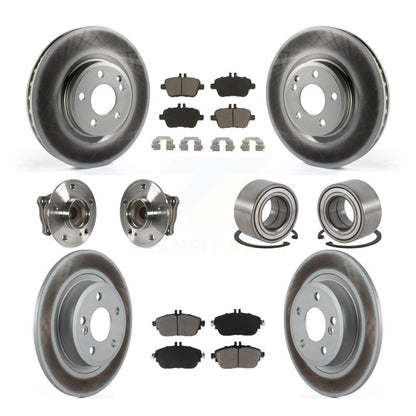 Hub Bearing Coat Brake Rotor Pads Front Rear Kit (10Pc) For Mercedes-Benz GLA250
