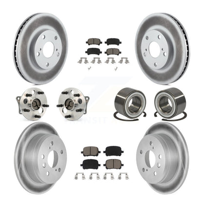 Hub Bearing Coated Brake Rotor Pad Front Rear Kit (10Pc) For Toyota Camry Solara