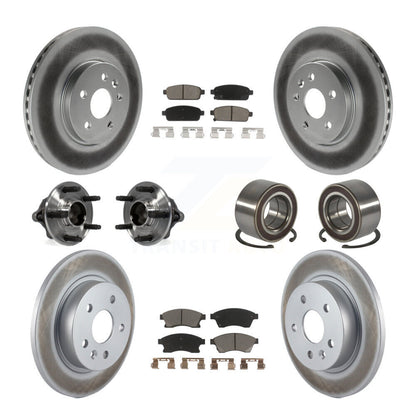 Hub Bearing Coated Brake Rotor Pads Front Rear Kit (10Pc) For Chevrolet Sonic RS