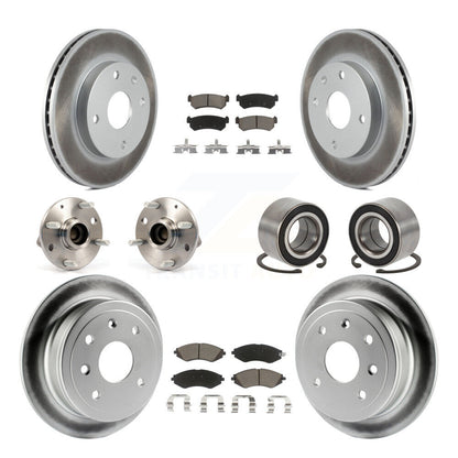 Hub Bearing Coat Brake Rotor Pads Front Rear Kit (10Pc) For Chevrolet Optra Reno