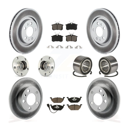Hub Bearing Coat Brake Rotor Pads Front Rear Kit (10Pc) For Volkswagen Golf City
