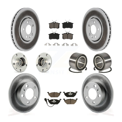 Hub Bearing Coat Brake Rotor Pads Front Rear Kit (10Pc) For Volkswagen Golf 2.0L
