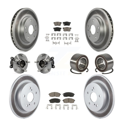 Hub Bearing Coat Brake Rotor Pads Front Rear Kit (10Pc) For 08-13 Suzuki SX4 FWD