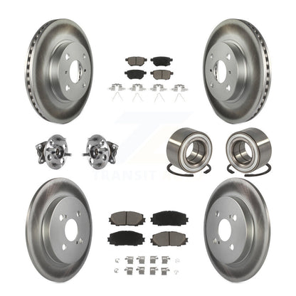 Hub Bearing Coated Disc Brake Rotor & Pad Front Rear Kit (10Pc) For Toyota Yaris