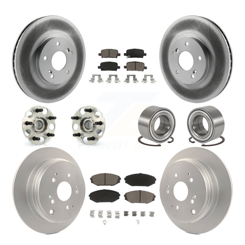 Hub Bearing Coated Brake Rotor Pad Front Rear Kit (10Pc) For 02-04 Honda Odyssey