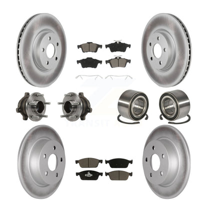 Hub Bearing Coat Brake Rotor Pads Front Rear Kit (10Pc) For Ford Transit Connect