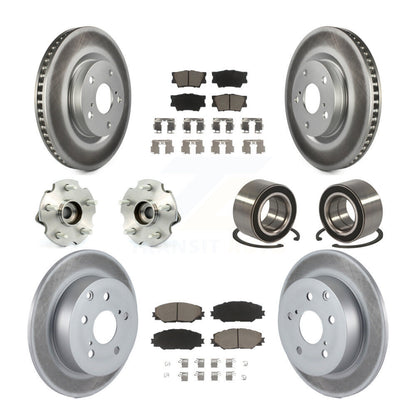Hub Bearing Coat Brake Rotor Pad Front Rear Kit (10Pc) For Toyota Matrix Pontiac