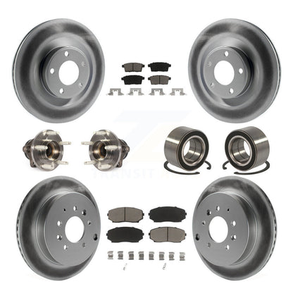 Hub Bearing Coat Brake Rotor Pad Front Rear Kit (10Pc) For Ford Edge Lincoln MKX