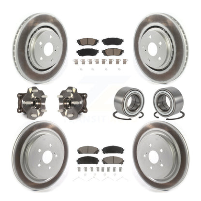 Hub Bearing Coat Brake Rotor Pads Front Rear Kit (10Pc) For 2016 Lexus RX350 AWD
