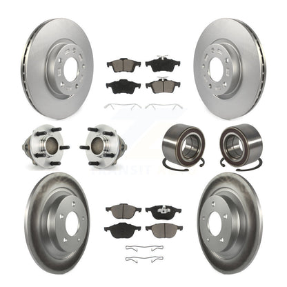 Hub Bearings Coated Disc Brake Rotors And Pads Front Rear Kit (10Pc) For Mazda 5