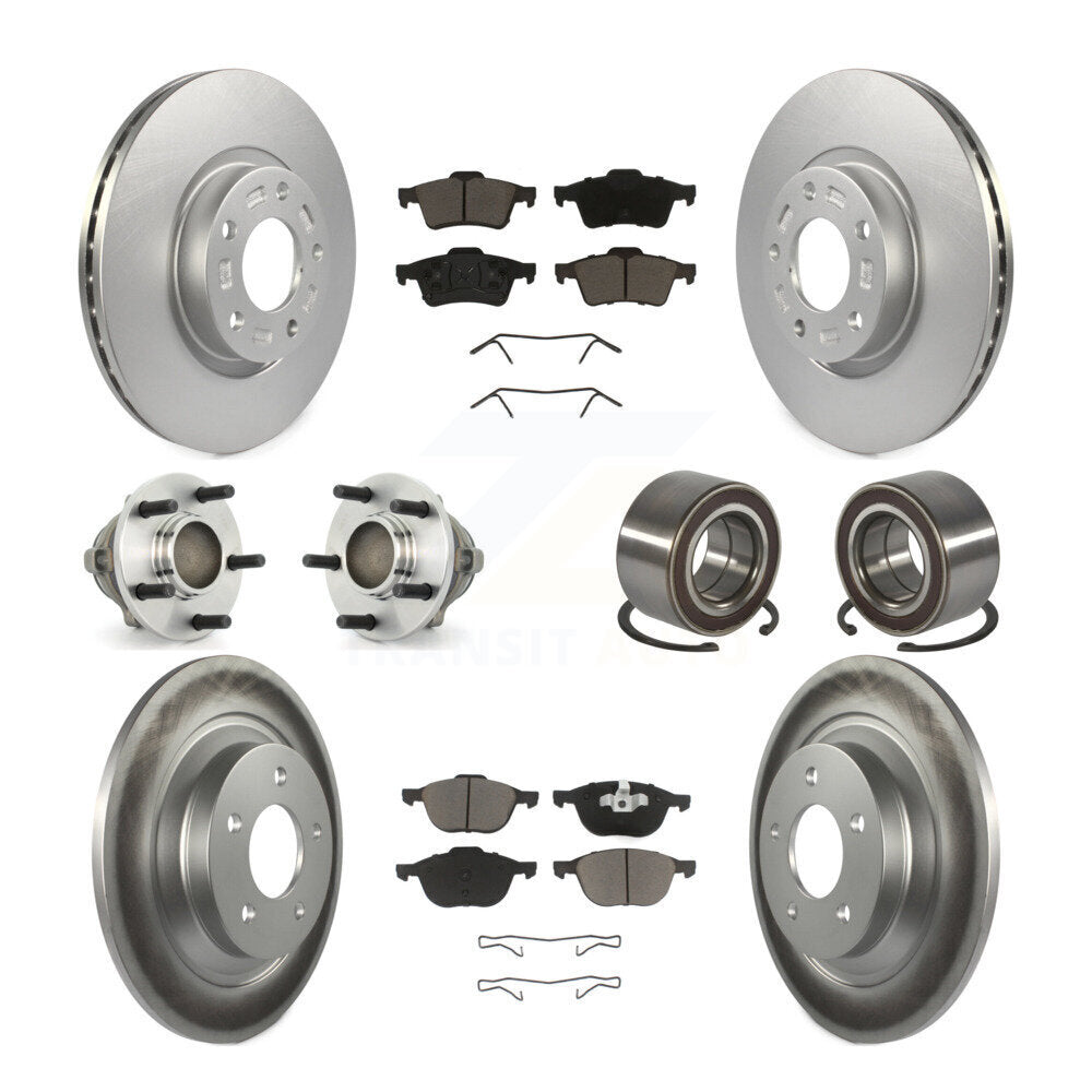 Hub Bearing Coat Brake Rotor Pad Front Rear Kit (10Pc) For 2006 Mazda 5 To 02 06