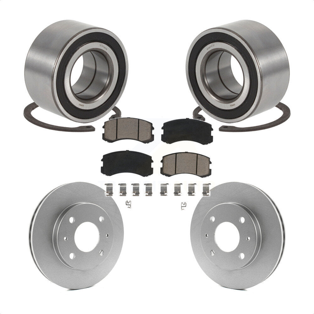 Wheel Bearing Coated Disc Brake Rotors And Pads Front Kit For Mitsubishi Lancer