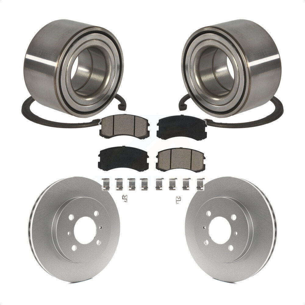 Wheel Bearing Coated Disc Brake Rotors And Pads Front Kit For Mitsubishi Lancer