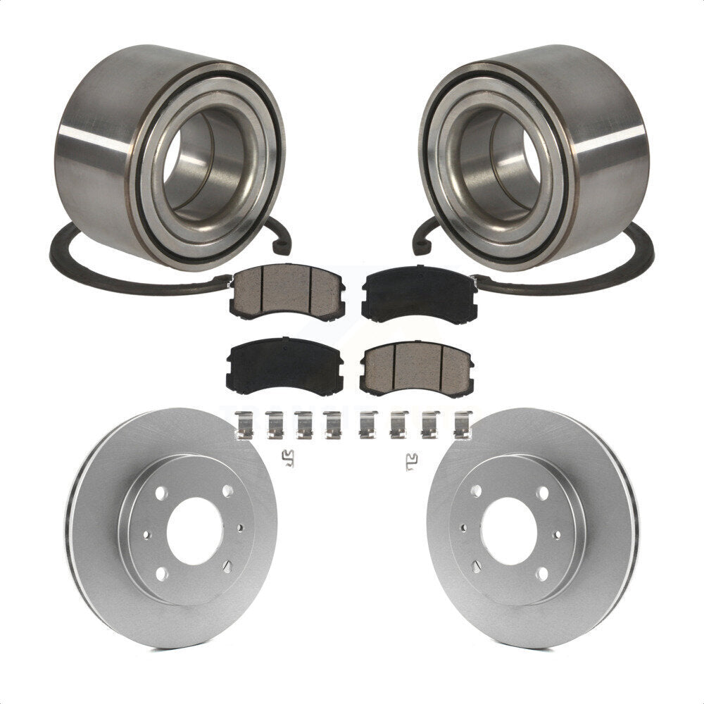 Wheel Bearing Coated Disc Brake Rotors And Pads Front Kit For Mitsubishi Lancer