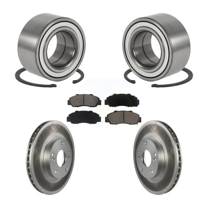 Wheel Bearing Coated Brake Rotor & Pad Front Kit For 1998-2002 Honda Accord 3.0L