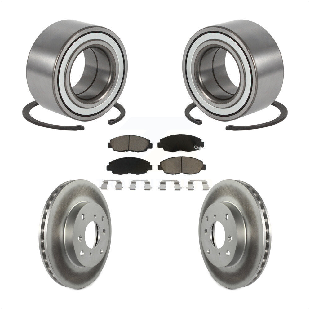 Wheel Bearing Coated Brake Rotor Pads Front Kit For Honda Accord Sedan with 2.3L