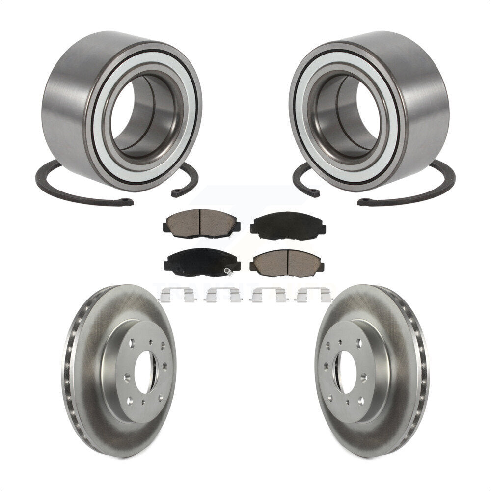 Wheel Bearing Coated Brake Rotor Pads Front Kit For Honda Accord Coupe with 2.3L