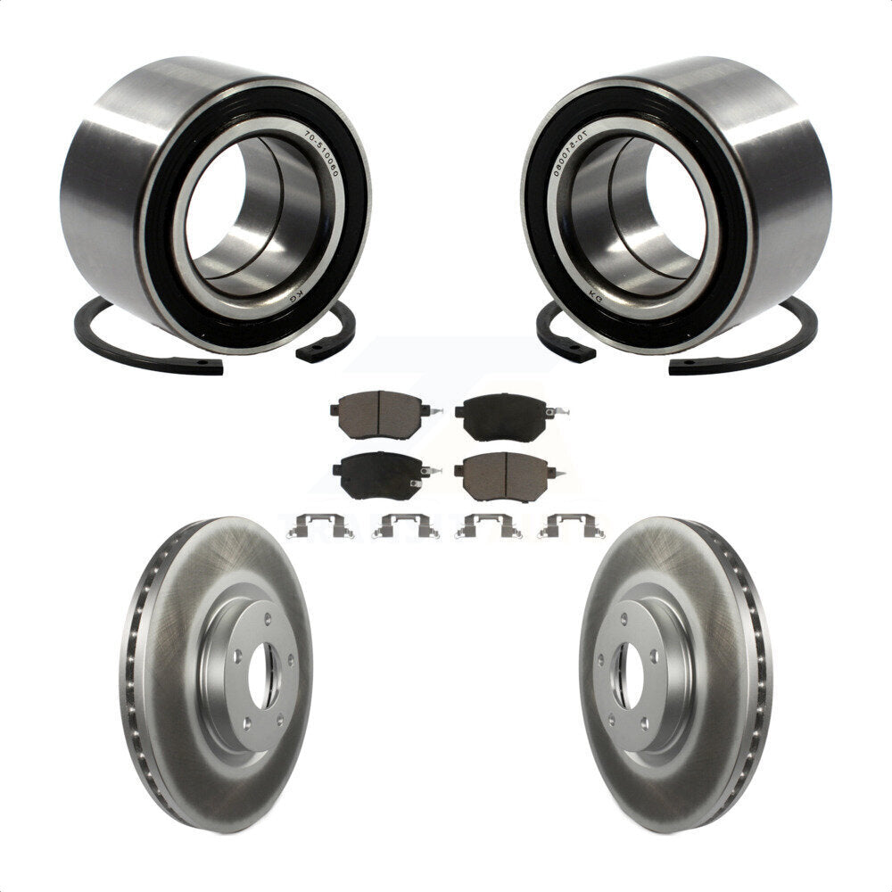 Wheel Bearing Coated Disc Brake Rotor And Pad Front Kit For Nissan Altima Maxima