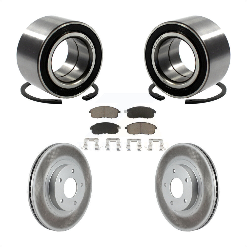 Wheel Bearing Coated Brake Rotor Pad Front Kit For Nissan Altima Maxima INFINITI