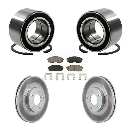 Wheel Bearing Coated Brake Rotor Pad Front Kit For Nissan Altima Maxima INFINITI