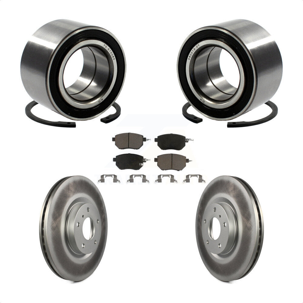 Wheel Bearing Coated Disc Brake Rotor And Pad Front Kit For Nissan Altima Maxima