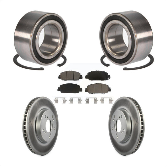Wheel Bearing Coated Disc Brake Rotor And Ceramic Pad Front Kit For Honda Accord