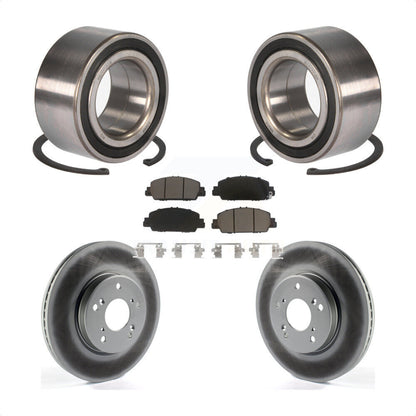 Wheel Bearing Coated Disc Brake Rotor And Ceramic Pad Front Kit For Honda Accord