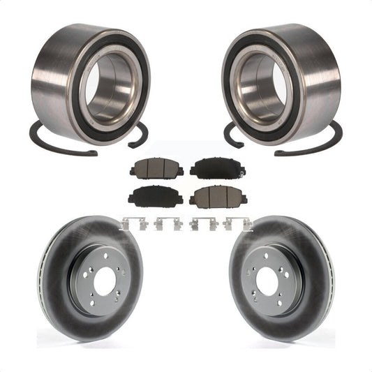 Wheel Bearing Coated Disc Brake Rotor And Ceramic Pad Front Kit For Honda Accord