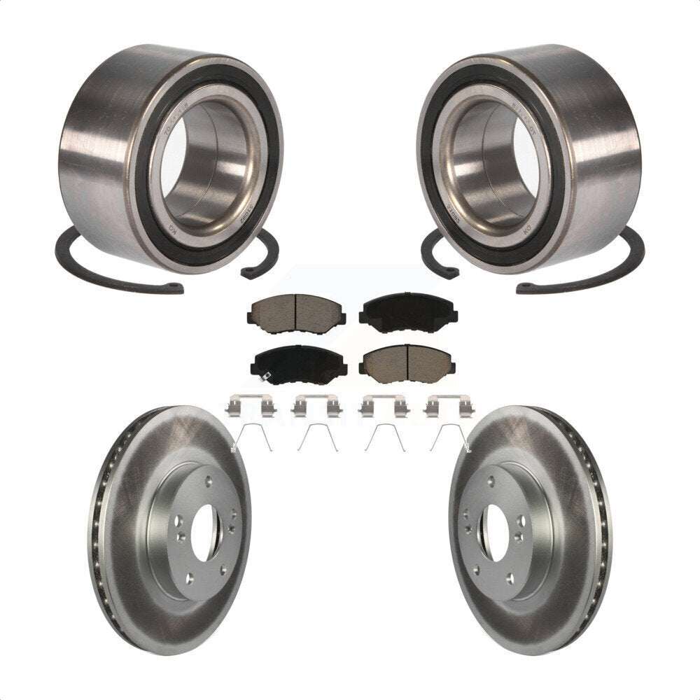 Wheel Bearing Coated Disc Brake Rotor And Ceramic Pad Front Kit For Honda Accord