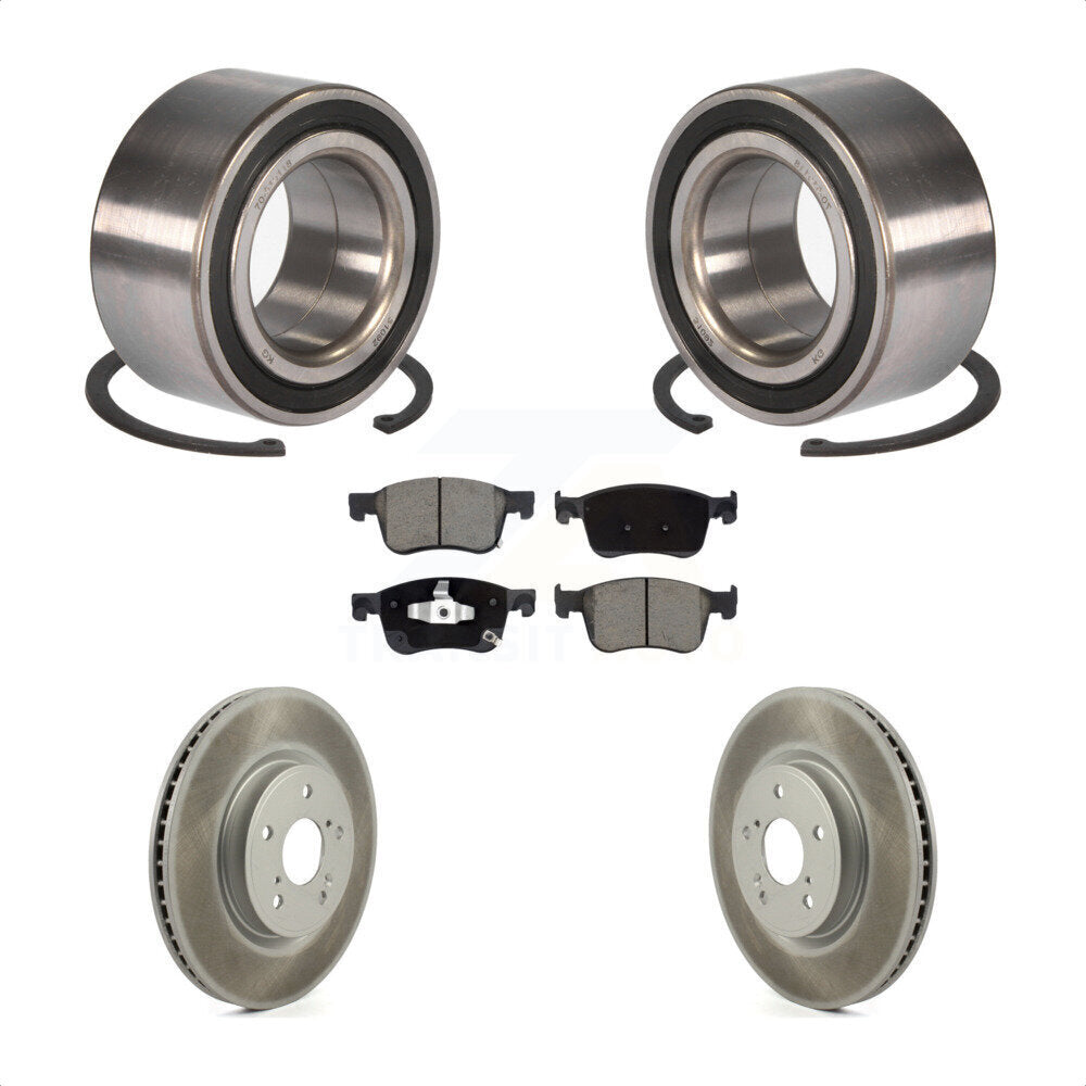 Wheel Bearing Coated Disc Brake Rotor And Ceramic Pad Front Kit For Honda Accord