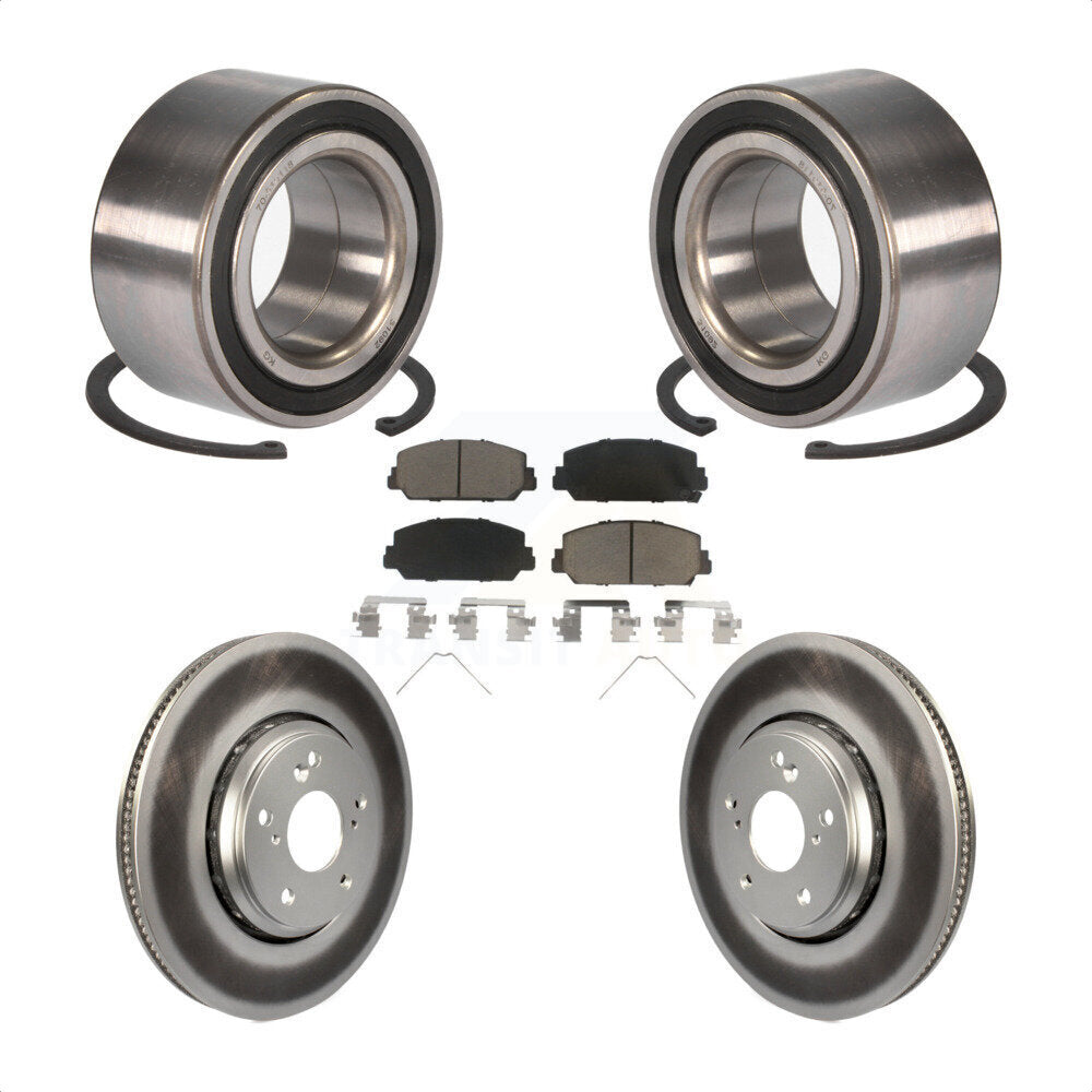 Wheel Bearing Coated Disc Brake Rotor And Ceramic Pad Front Kit For Honda Accord