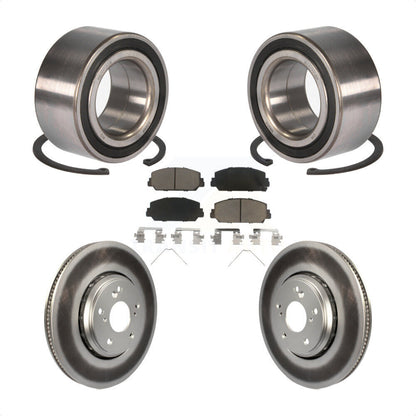 Wheel Bearing Coated Disc Brake Rotor And Ceramic Pad Front Kit For Honda Accord