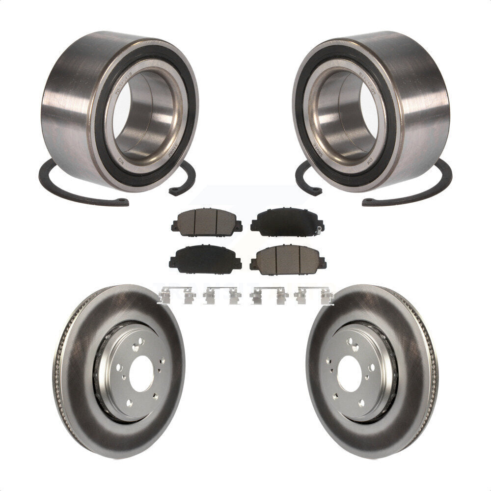 Wheel Bearing Coated Disc Brake Rotor And Ceramic Pad Front Kit For Honda Accord