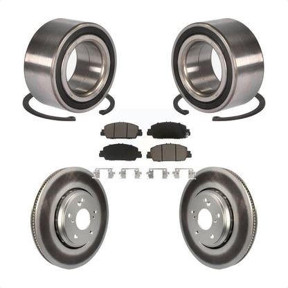 Wheel Bearing Coated Disc Brake Rotor And Ceramic Pad Front Kit For Honda Accord