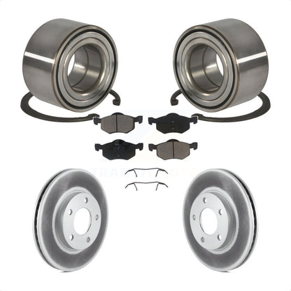 Wheel Bearing Coated Brake Rotor And Pad Front Kit For Ford Escape Mazda Tribute