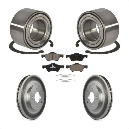 Wheel Bearing Coated Brake Rotor & Pad Front Kit For Ford Escape Mercury Mariner