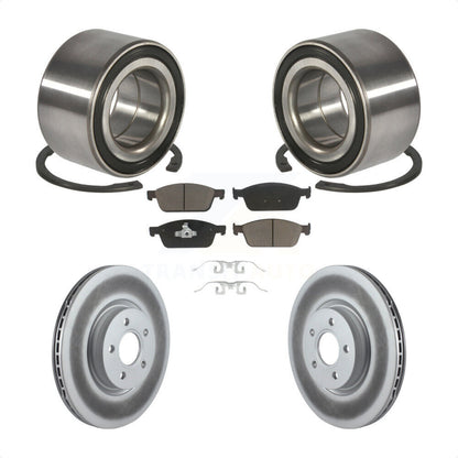 Wheel Bearing Coated Disc Brake Rotor Pads Front Kit For 2013-2018 Ford Focus ST