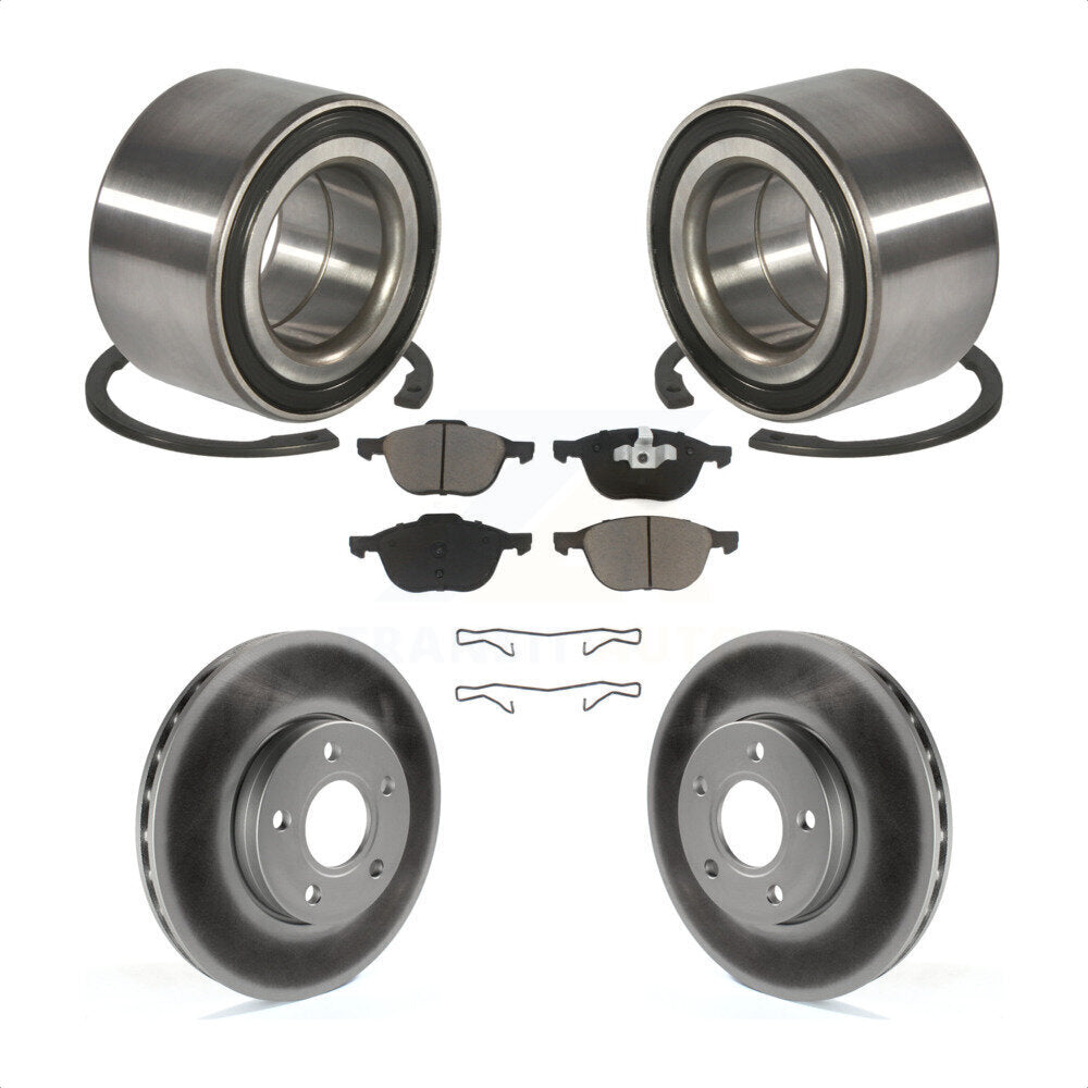 Wheel Bearing Coated Disc Brake Rotors And Pads Front Kit For Ford Focus C-Max