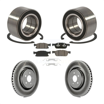 Wheel Bearing Coated Disc Brake Rotors And Ceramic Pads Front Kit For Ford Edge